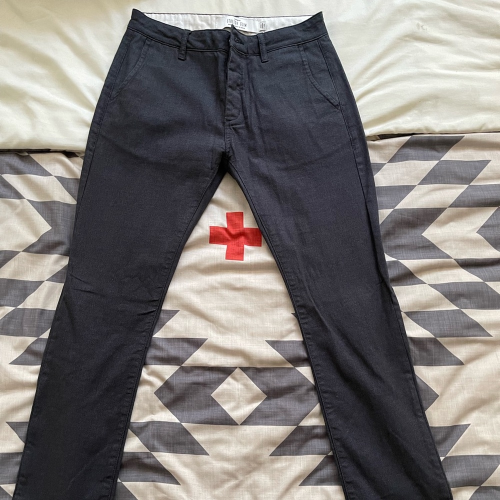 Men’s 29 x 30 Stretch Slim Pants Dark Gray